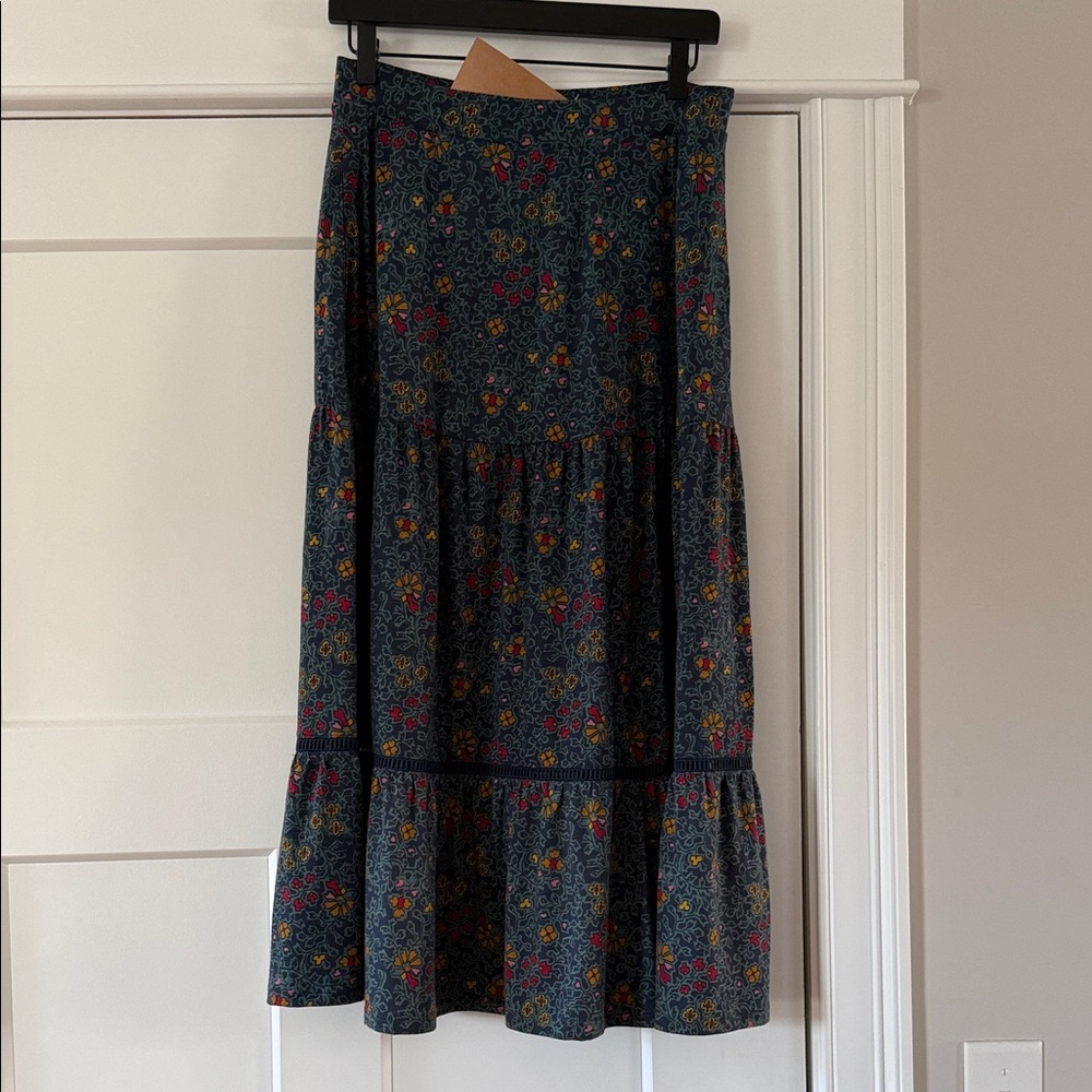 Toad&Co Floral Blue Skirt